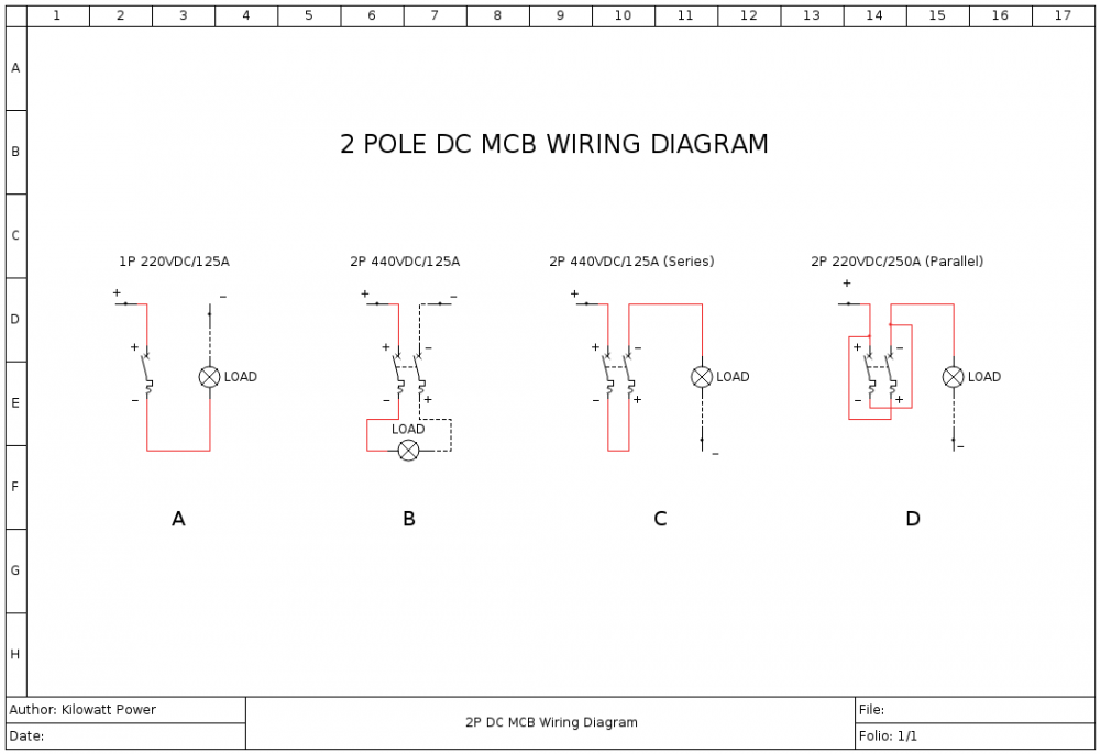 Double Pole Dc Mcb In Parallel - Accessories